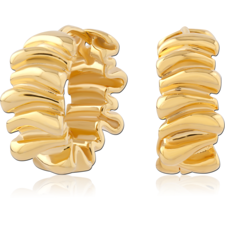 STERLING SILVER 925 GOLD PLATED HUGGIES PAIR