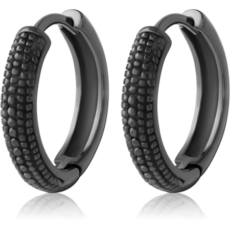 HEMETITE PVD COATED SURGICAL STEEL HUGGIES PAIR