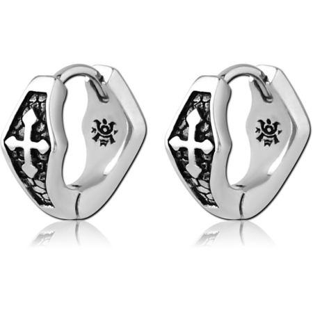 SURGICAL STEEL KOOL KATANA HUGGIES PAIR - CROSS