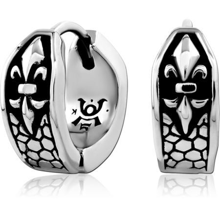 SURGICAL STEEL KOOL KATANA HUGGIES PAIR - FLEUR DE LIS