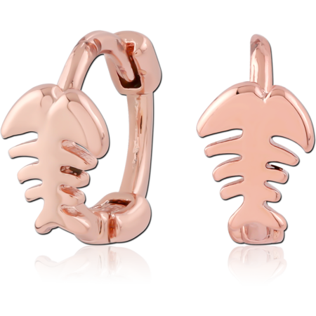 STERLING SILVER 925 ROSE GOLD PLATED HUGGIES PAIR