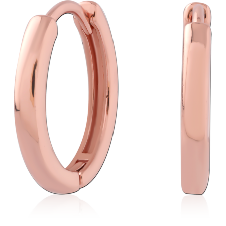 STERLING SILVER 925 ROSE GOLD PLATED HUGGIES PAIR