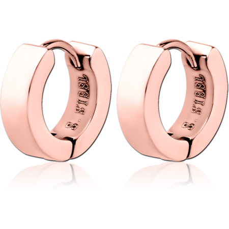 ROSE GOLD PVD COATED STAINLESS STEEL HUGGIES PAIR
