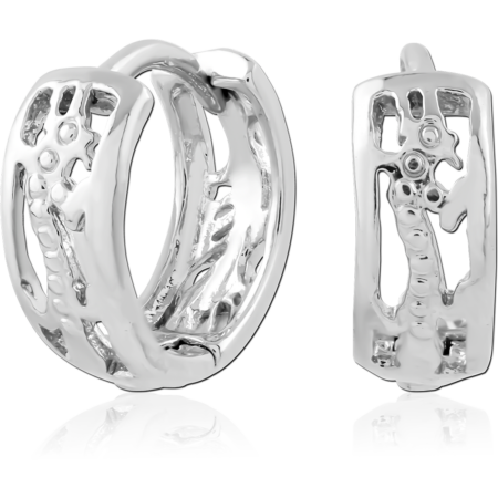 STERLING SILVER 925 PLATED HUGGIES PAIR