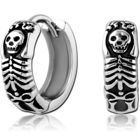 SURGICAL STEEL HUGGIES PAIR - SKULL