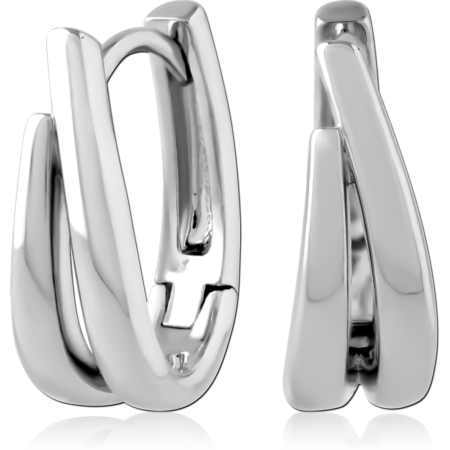 SURGICAL STEEL JEWELED HUGGIES PAIR