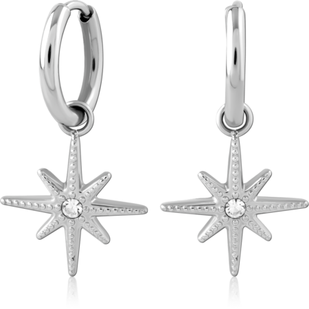 SURGICAL STEEL JEWELED HUGGIES PAIR