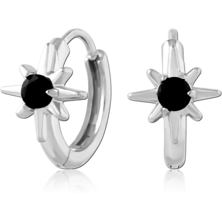 SURGICAL STEEL JEWELED HUGGIES PAIR