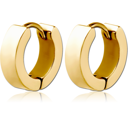 PAIR OF GOLD PLATED STEEL HUGGIES