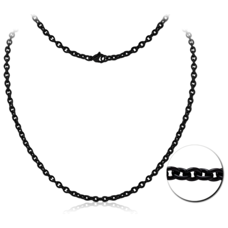 BLACK PVD COATED STAINLESS STEEL CABLE CHAIN ROLL CM