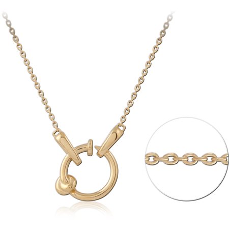 STERLING SILVER 925 GOLD PLATED 14K NECKLACE WITH PENDANT