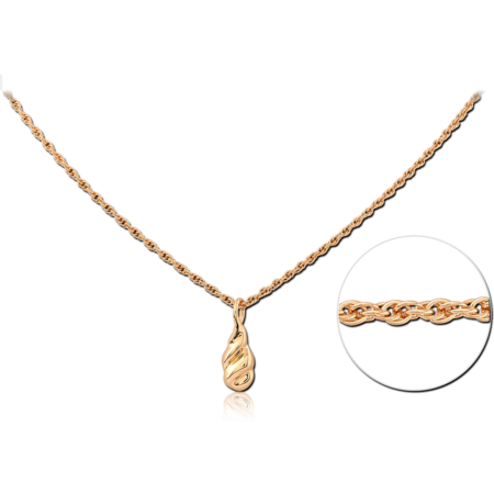 STERLING SILVER 925 18K GOLD PLATED NECKLACE WITH PENDANT