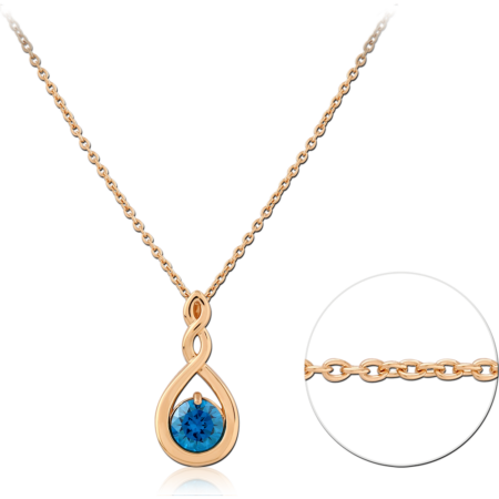 STERLING SILVER 925 18K GOLD PLATED NECKLACE WITH PENDANT