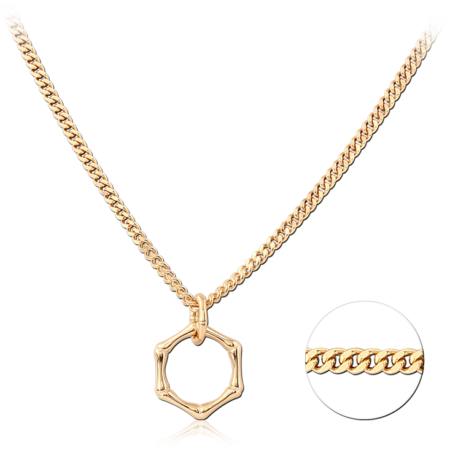 STERLING SILVER 925 18K GOLD PLATED NECKLACE WITH PENDANT