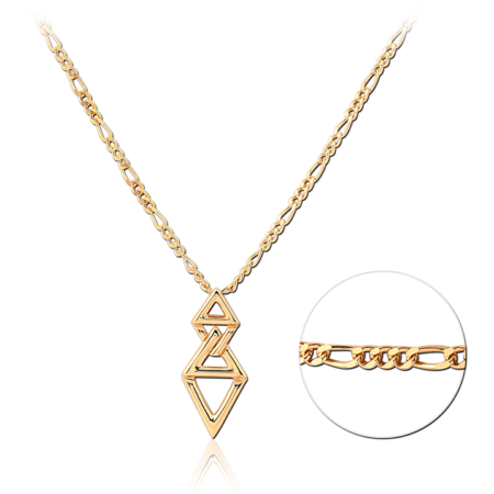 STERLING SILVER 925 18K GOLD PLATED NECKLACE WITH PENDANT