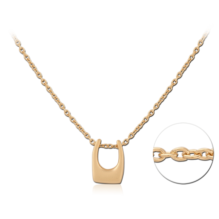 STERLING SILVER 925 18K GOLD PLATED NECKLACE WITH PENDANT