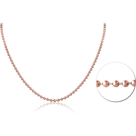 ROSE GOLD PVD COATED STAINLESS STEEL BALL CHAIN