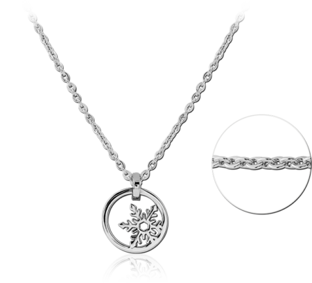 STERLING SILVER 925 RHODIUM PLATED NECKLACE WITH PENDANT