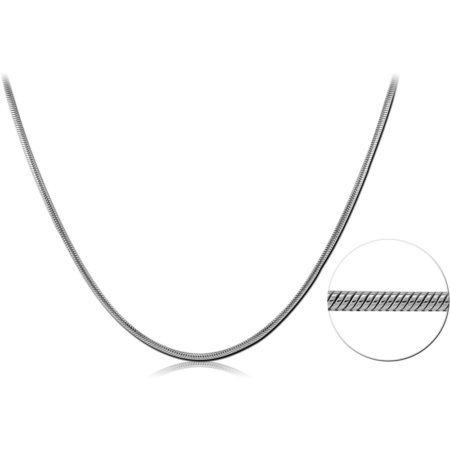 STAINLESS STEEL SEAMED SNAKE CHAIN