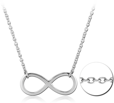 SURGICAL STEEL NECKLACE WITH PENDANT - INFINITY