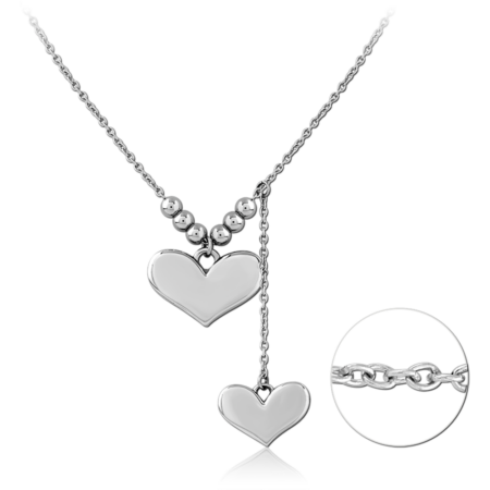 SURGICAL STEEL NECKLACE WITH PENDANT -HEART