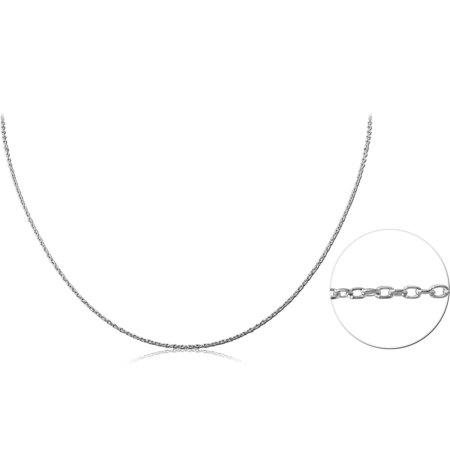 SILVER CABLE NECK CHAIN WIDTH*1.15MM