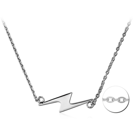 STERLING SILVER 925 NECKLACE WITH PENDANT - LIGHTNING