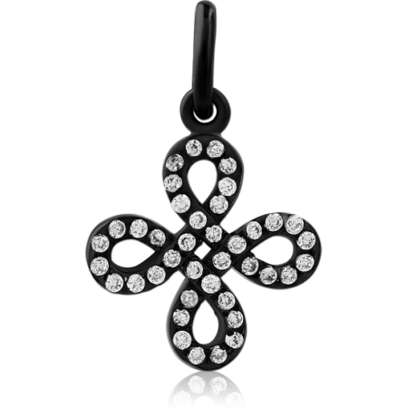 STERLING SILVER 925 BLACK PVD COATED PENDANT