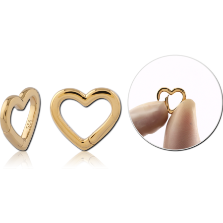 STERLING SILVER 925 18K GOLD PLATED GATE RING