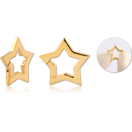 STERLING SILVER 925 18K GOLD PLATED GATE RING