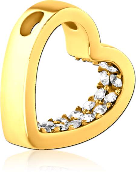 GOLD PVD COTED SURGICAL STEEL JEWELED PENDANT