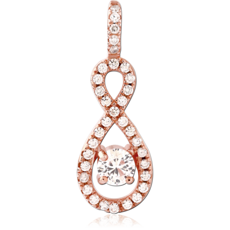 STERLING SILVER 925 ROSE GOLD PLATED PENDANT