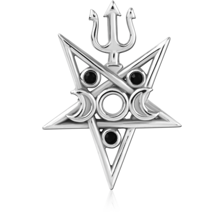 SURGICAL STEEL JEWELED PENDANT