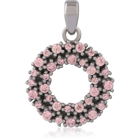 SURGICAL STEEL JEWELED PENDANT