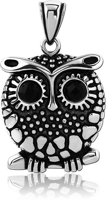 SURGICAL STEEL PENDANT WITH ONYX FOR BIANCHI