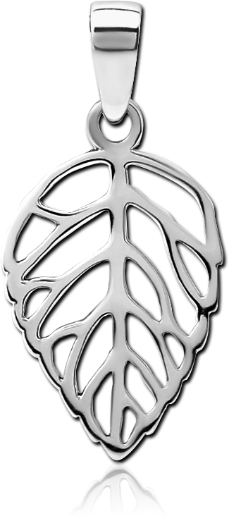 SURGICAL STEEL PENDANT - LEAF