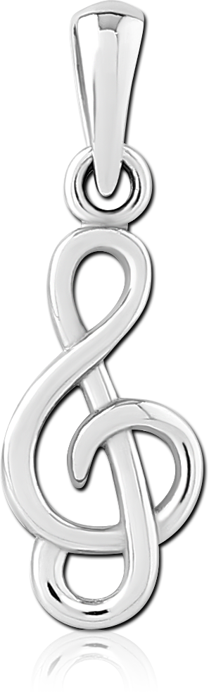 SURGICAL STEEL PENDANT - MUSIC NOTE