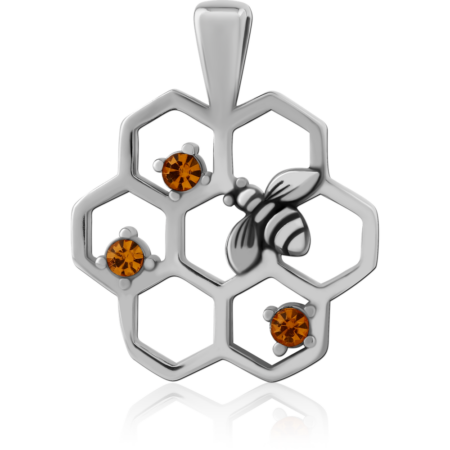 SURGICAL STEEL JEWELED PENDANT