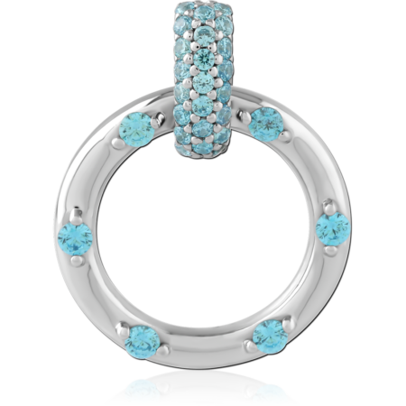 STERLING SILVER 925 JEWELED PENDANT