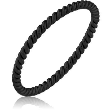 BLACK PVD COATED STAINLESS STEEL RING