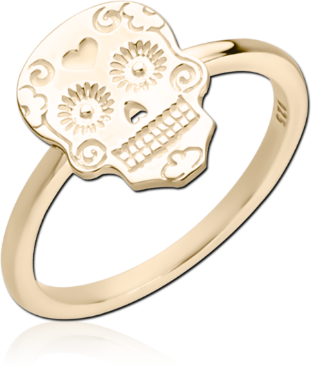 STERLING SILVER 925 18K GOLD PLATED RING