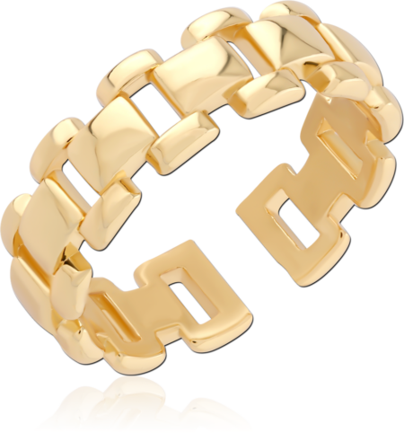 STERLING SILVER 925 GOLD PLATED JEWELED RING