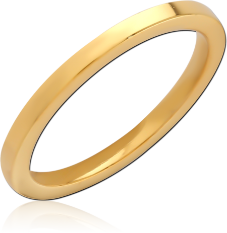 GOLD PVD COATED SURGICAL STEEL RING