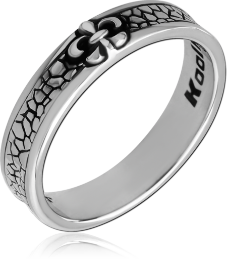 SURGICAL STEEL KOOL KATANA RING - FLUER DE LIS