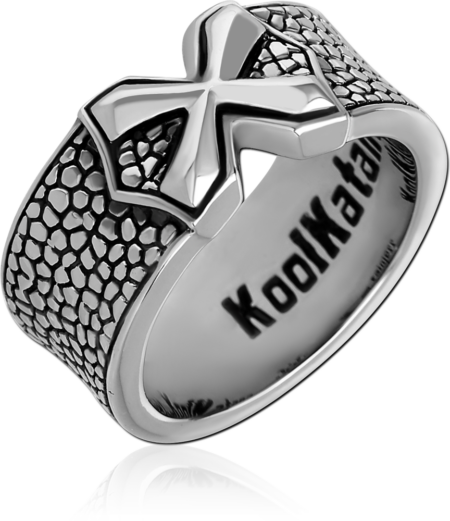 SURGICAL STEEL KOOL KATANA RING - X