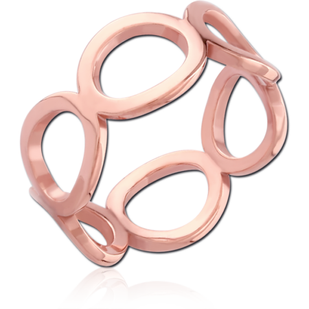 ROSE GOLD PVD COATED SURGICAL STEEL RING