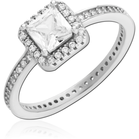 STERLING SILVER 925 PLATED JEWELED RING