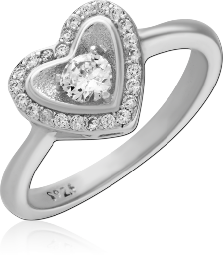 STERLING SILVER 925 PLATED JEWELED RING