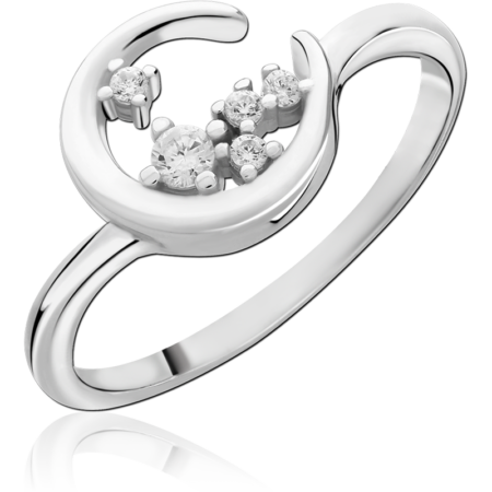 STERLING SILVER 925 PLATED JEWELED RING