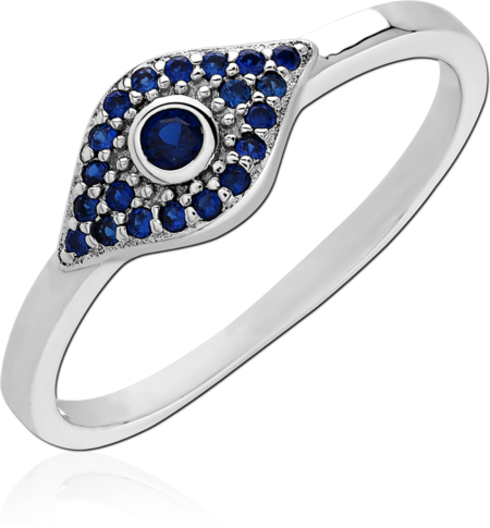 STERLING SILVER 925 PLATED JEWELED RING